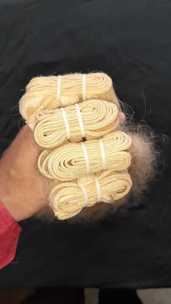 Wavy Blonde Indian Hair Used By: Girls