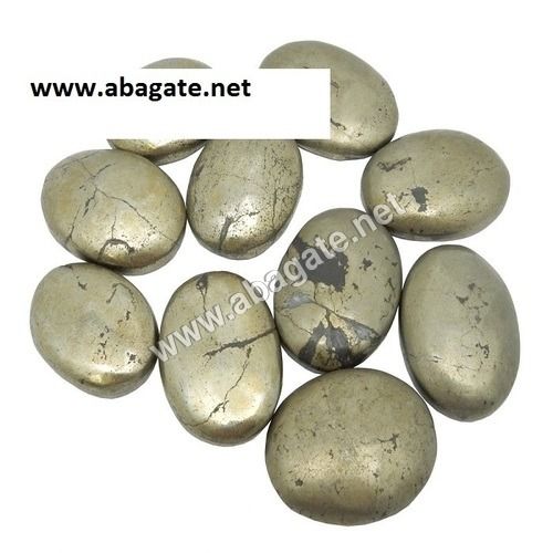 Pyrite Palm Stone Grade: Aaa