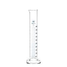 MEASURING CYLINDER "B" WITH POUR-OUT & ROUND GLASS BASE 250ML - Glass Material, 250ML Capacity | Class B Accuracy, New Condition, Ideal for Precise Measurements