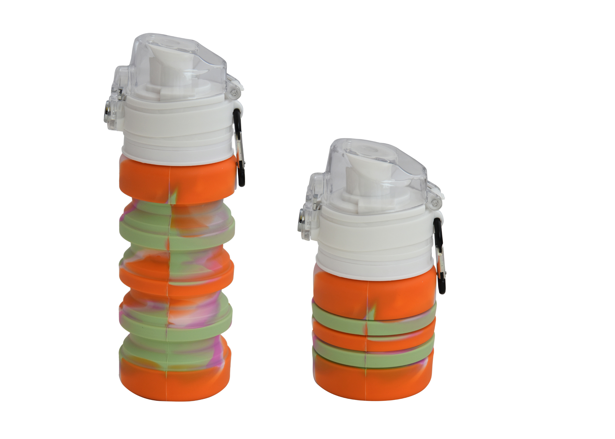 Silicone Collapsible Water Bottle - 100% Food-grade Silicone, 150mm Size, 500ml Capacity | Leak Proof, Bpa Free, Space Saving Design, Easy Clean