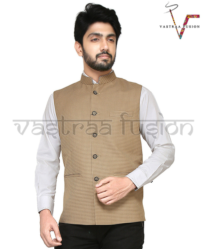 NEHRU MODI JACKET (SOLID COLORS) - Cotton Blend , Size 36-50 Inches, Regular Fit, Sleeveless with Three Pockets, Available in 25 Solid Colors