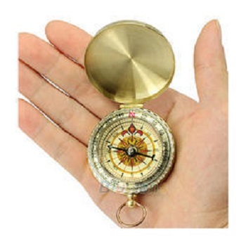 Brass & Brown Prismatic Compass