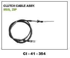 Clutch Cable Assy IRIS, Zip (Cinew) - Reliable Steel Construction for 4-Wheeler Vehicles | Warranty Included for Peace of Mind