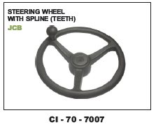 Steering Wheel With Teeth - Durable Design, Jcb Vehicle Compatibility, Warranty Included