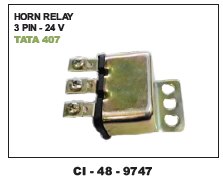 Horn Relay 3 Pin 12V Tata 407 (Cinew) - 12V Voltage, 3 Pin Configuration | Fits 4 Wheeler Vehicles, Warranty Included