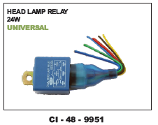 Head Lamp Relay 24W Universal - 4 Wheeler Compatible | Warranty Included, Durable Performance & Easy Installation