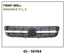 Car Front Grill Wagon-R Type I & II (cinew) - Durable Plastic, Standard Size, Glossy Black | Fits 4-Wheeler Vehicles, Includes Warranty