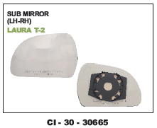 Sub Mirror Laura T-2 - Vehicle Type: 4 Wheeler | Warranty Included - Enhanced Visibility and Driving Safety for Your Vehicle