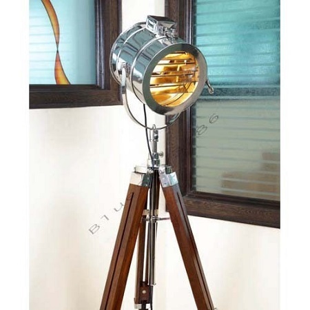 Multi-color & Wood Usew Floor Lamp