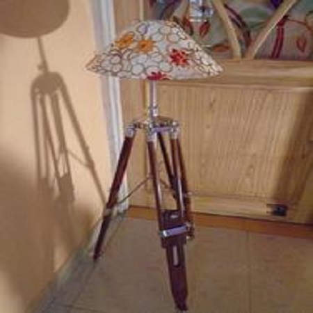 Multi-color Navy Tripod Floor Lamp
