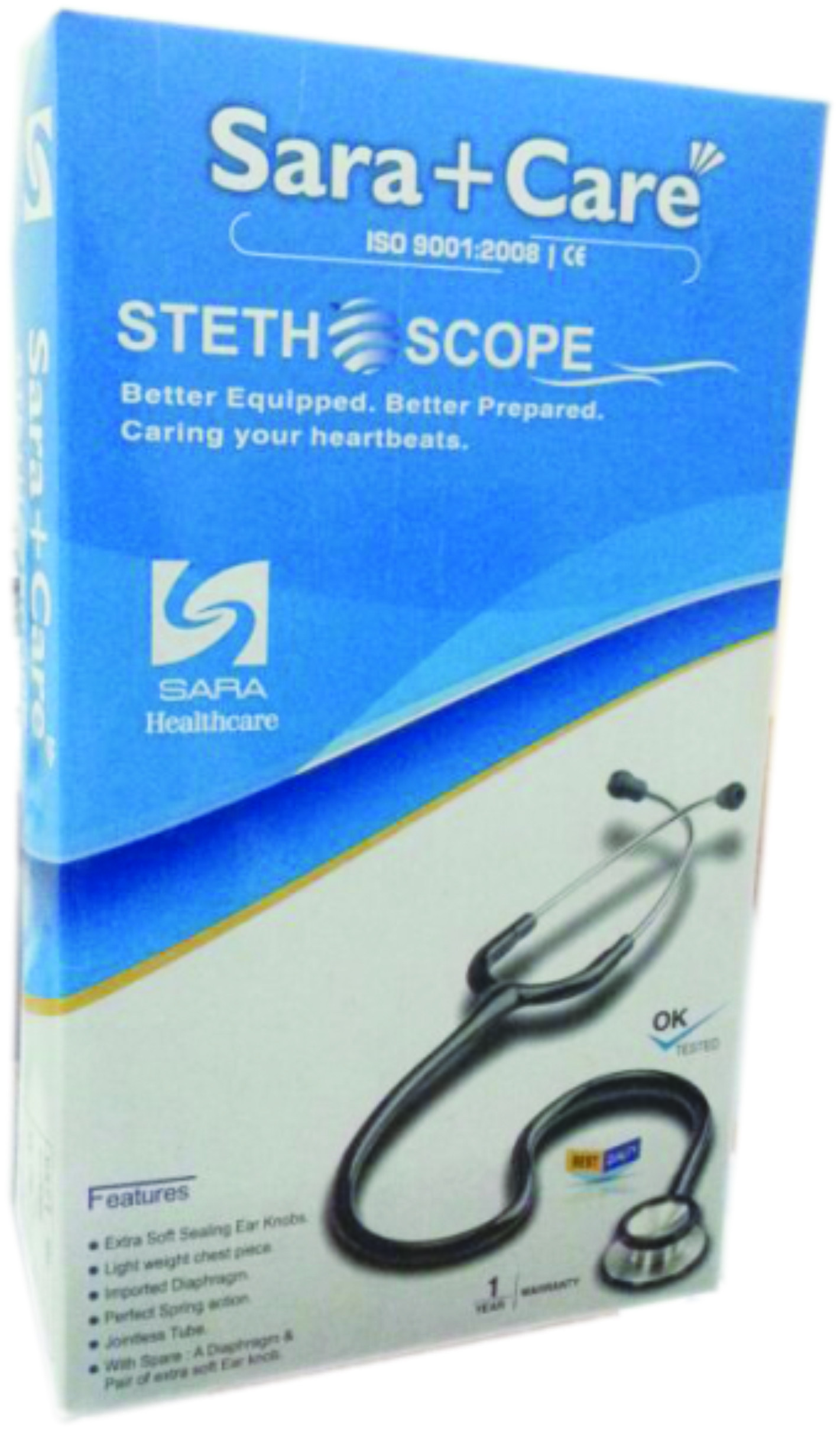 Delux Stethoscope Color Code: Black/grey