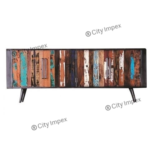 मेटल एंटीक रिक्लेम्ड साइड बोर्ड