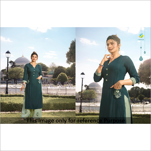 Ladies Designer Kurti Decoration Material: Stones