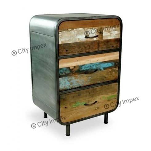 मेटल एंटीक रिक्लेम्ड साइड ड्रॉअर