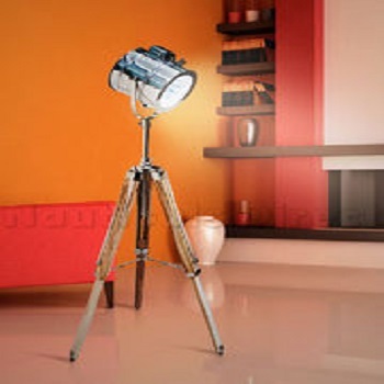 Brass & Brown Marine Floor Lamp