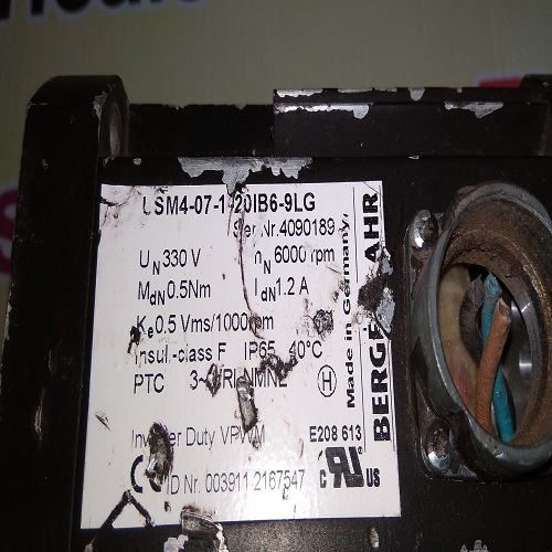 Berger Lahr Servo Motor Usm4-07-1-20ib6-9lg