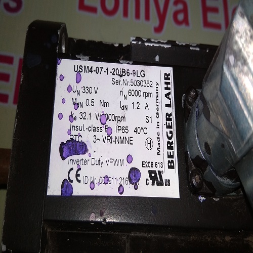 Berger Lahr Servo Motor Usm4-07-1-20ib6-9lg
