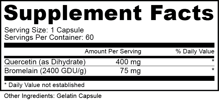 Private Labele For Quercetin Suppliments.