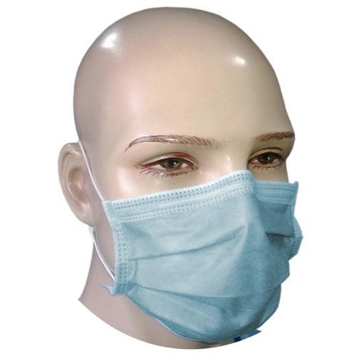 Blue/ Green 3 Ply Ribbon Face Mask