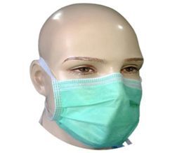 Blue/ Green 3 Ply Ribbon Face Mask