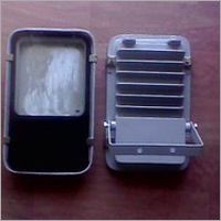 Led Flood Light Housing - Aluminum Material | 220v Input, Black/sky Blue Color, 15-60 Watt Power Factor, Ideal For Outdoor Applications