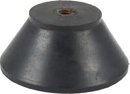 Anti Vibration Pads - Rubber 25mm Diameter X 15mm Height | Black M6 Thread Size Shore A 60 Hardness 5kg Load Capacity For Engine And Machinery Efficiency