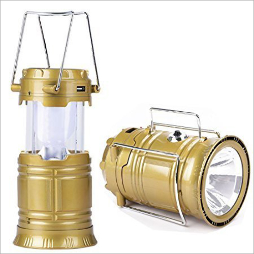 Solar LED Lantern - Metal & Plastic, Various Sizes, Golden Color - Manual Switch Operation