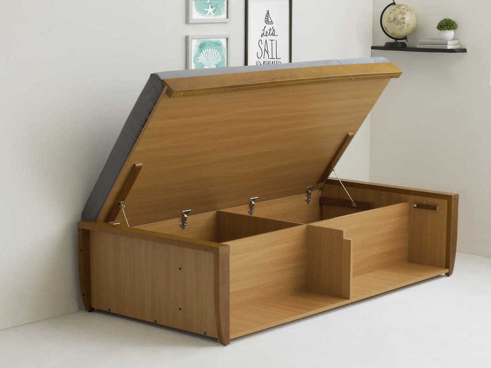 Avi Art And Crafts Wooden Diwan Sum Sofa Storage