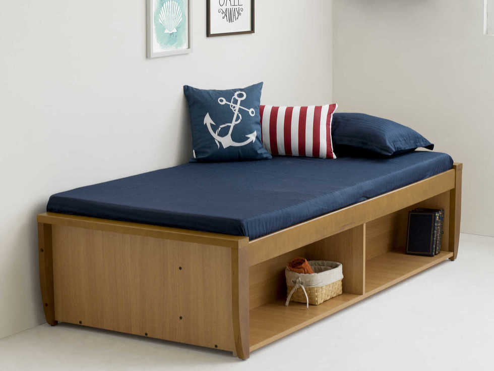 Avi Art And Crafts Wooden Diwan Sum Sofa Storage