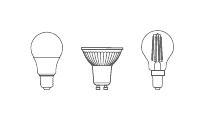 Lamps - Metal and Plastic Design, 12V Input Voltage, 220V Voltage, White Color, 5-10W Rated Current