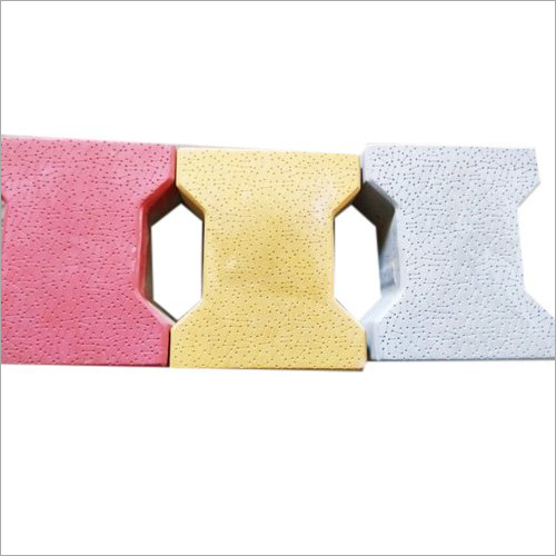 Yellow I Shape Texture Paver Block