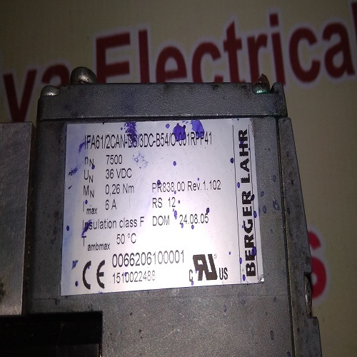 Berger Lahr Servo Motor If61/2can-b6/3dc-b54/o-001rpp41