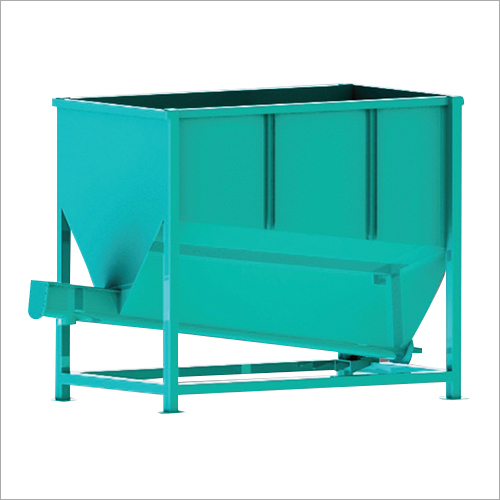 MS Raw Material Bin - Mild Steel, 220 Volt, Semi-Automatic | Sea Blue, 1-Year Warranty, Designed for Waste Management in Slaughter and Butcher Houses