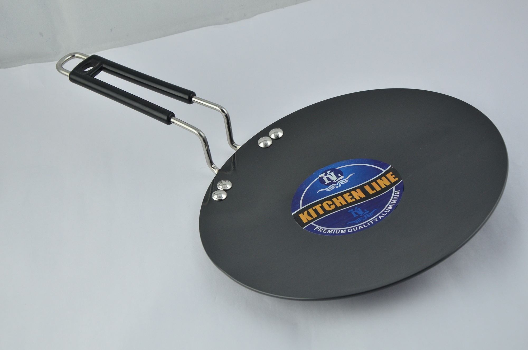Hard Anodized Concave Tawa - Aluminum, 9 & 10 No. Sizes | Scratch Resistant, Induction Supported, Comfortable Grip, Easy To Clean