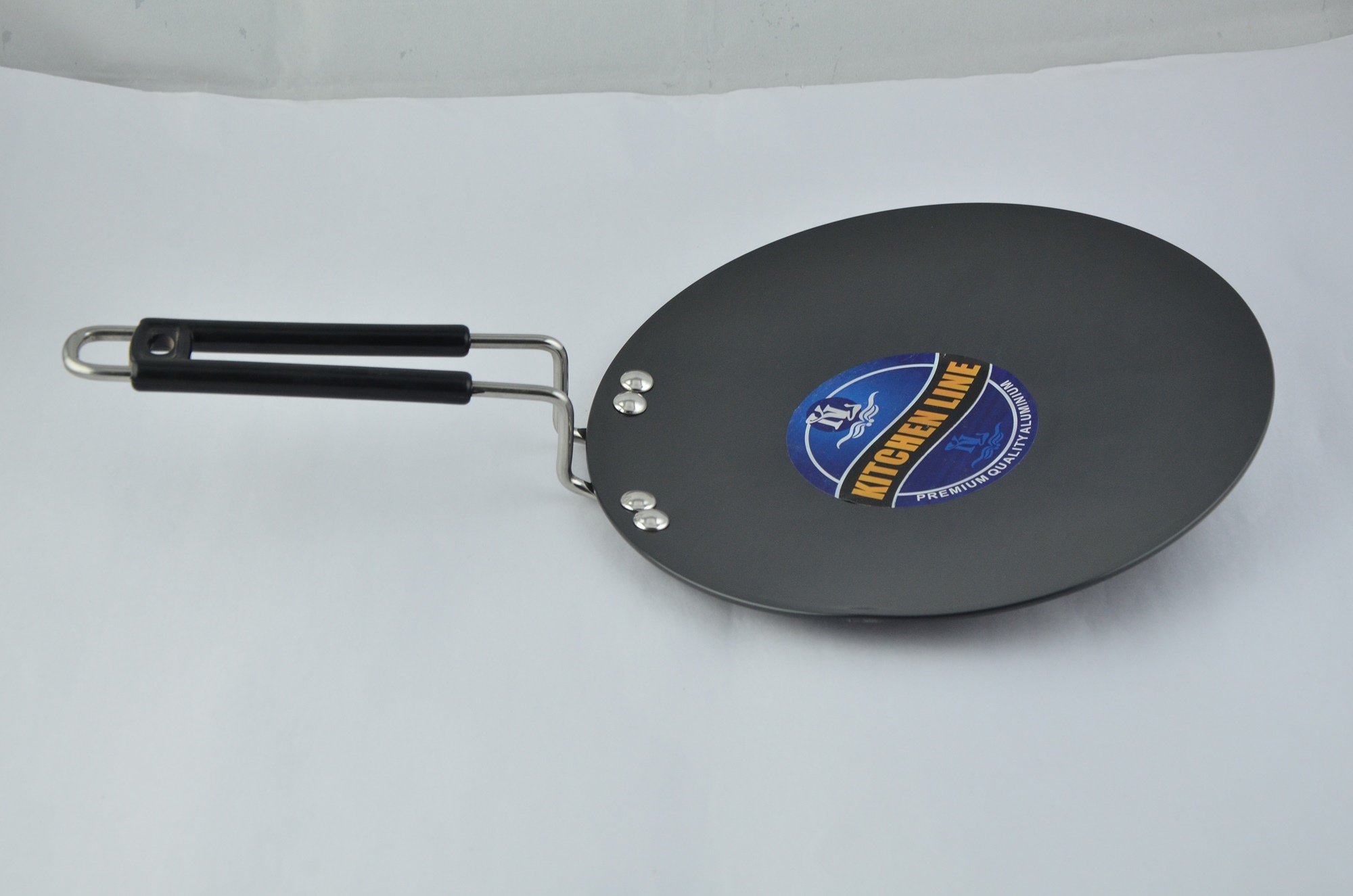 Hard Anodized Concave Tawa - Aluminum, 9 & 10 No. Sizes | Scratch Resistant, Induction Supported, Comfortable Grip, Easy To Clean