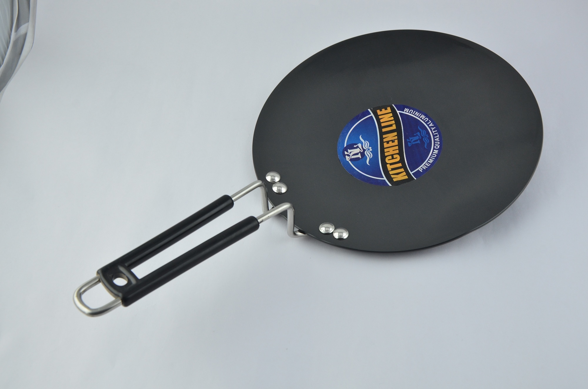 Hard Anodized Concave Tawa - Aluminum, 9 & 10 No. Sizes | Scratch Resistant, Induction Supported, Comfortable Grip, Easy To Clean