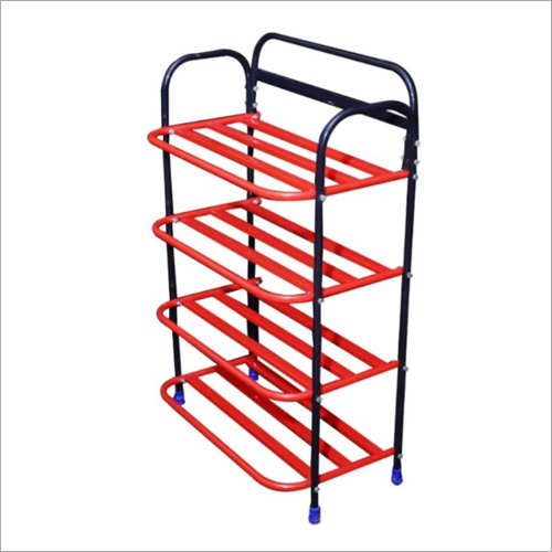 Red And Black Four Capsule Shoe Shelf Rack