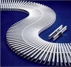 Swimming Pool Grating - ABS Material, Blue and White Color | Ideal For Pool Applications with Durable and Stylish Design