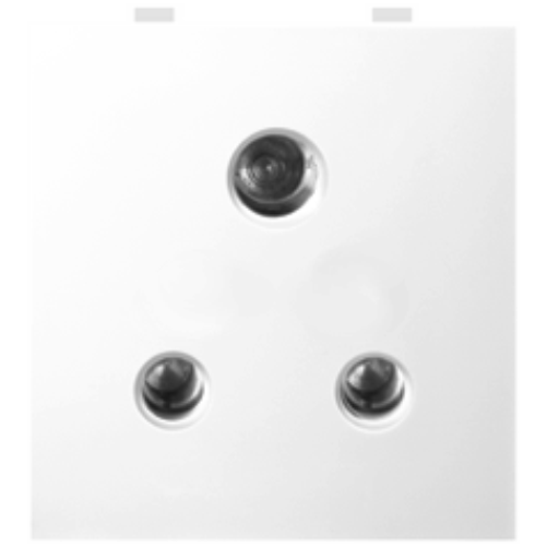 Pressfit One Modular Sockets - Plastic, 6 Amp, 240 Volt, White | High Conductivity, Excellent Brass Terminal Connection, Child Lock Shutter