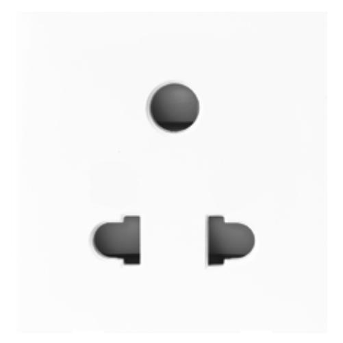 Pressfit One Modular Sockets - Plastic, 6 Amp, 240 Volt, White | High Conductivity, Excellent Brass Terminal Connection, Child Lock Shutter