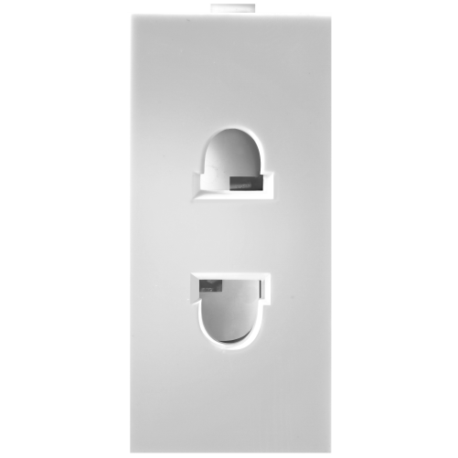 Pressfit One Modular Sockets - Plastic, 6 Amp, 240 Volt, White | High Conductivity, Excellent Brass Terminal Connection, Child Lock Shutter