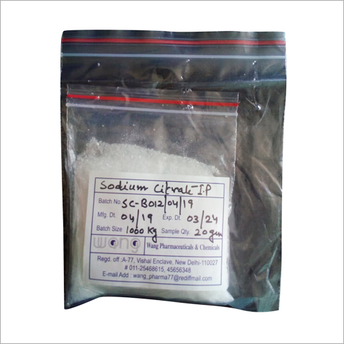 Sodium Citrate IP - CAS No: 142606-53-9, Melting Point 300°C, Molecular Formula Na3C6H5O7, 99% Purity, Store in Dry Place