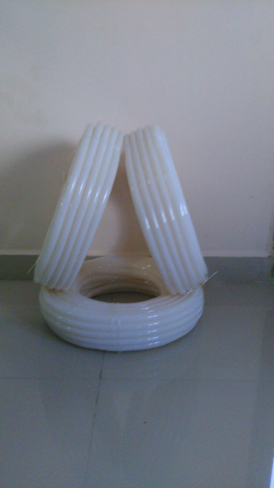 Pvc Flexible Pipe - Flexible Round Design, Available In Green, Orange, And Pink Colors