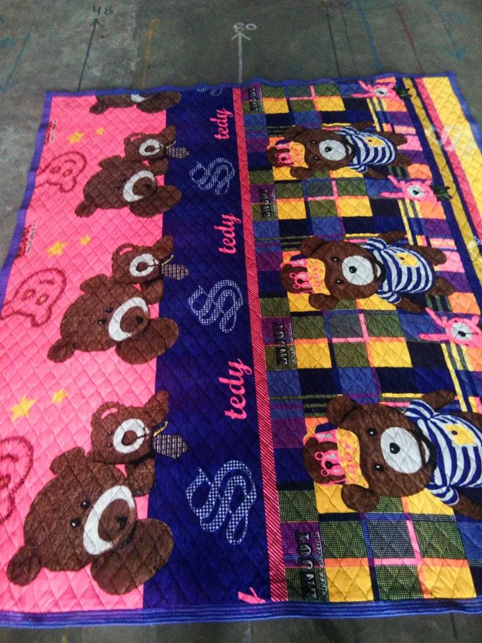 Gudar Blankets - 100% Cotton, Full Size | Printed Design, Available In Blue, Red, Green For Home, Hospital, Hotel, Picnic, Travel