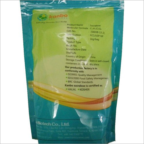 Sucralose Powder - 99% Purity, White Color, Melting Point 125â°c, Powder Form, Soluble In Water, Food Additive