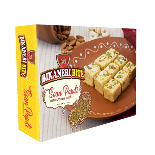 Soan Papdi - 400 gm | Delicious Soan Papdi with Elaichi and Almonds, Fluffy Texture for a Delightful Sweet Experience