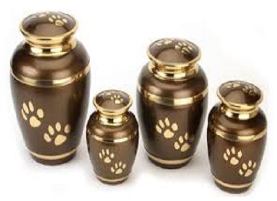 Raku Paw Print Urns - Brass Metal, Small Up To 30 Lbs, Medium Up To 50 Lbs, Large Up To 75 Lbs | Raku Color, Enamel & Plated Finishing, Religious Style, Casting Technique