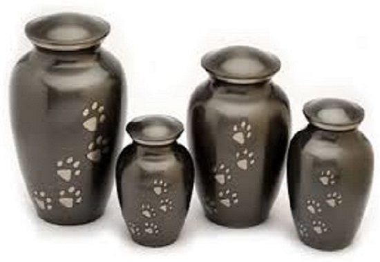 Raku Paw Print Urns - Brass Metal, Small Up To 30 Lbs, Medium Up To 50 Lbs, Large Up To 75 Lbs | Raku Color, Enamel & Plated Finishing, Religious Style, Casting Technique