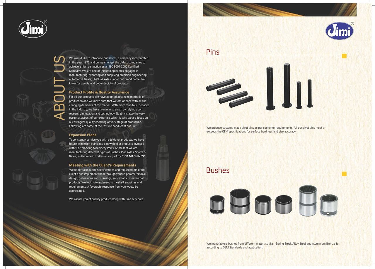 Genuine Earthmoving Equipment Spares - Precision Engineered Bushes, Pivot Pins, Gears, Shafts, Sprockets, Axles | Iso 9001 Certified Quality Assurance, Customization Options