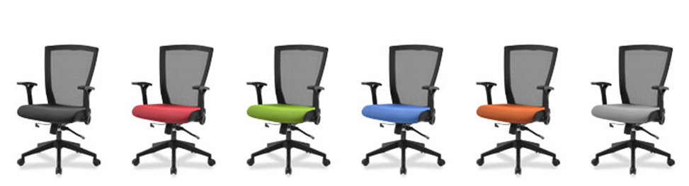 Klaus Revolving Chair - Aria Mesh Fabric, 690x690x1210mm, Black Body | Dynamic Lumbar Support, Synchronized Tilt System, Adjustable Armrest, Floating Air Design, Durable Seat Plate, Silence Urethane Wheel